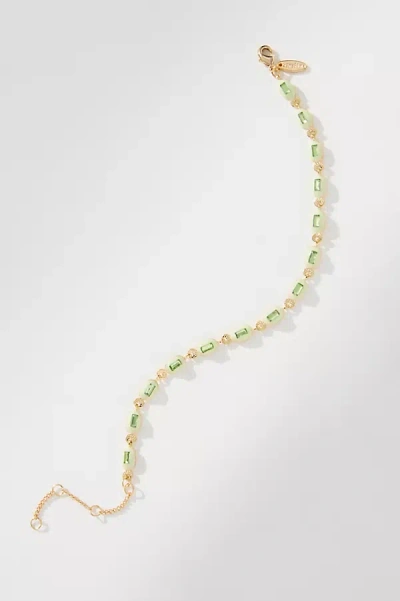 By Anthropologie Linked Crystal Bracelet In Green