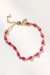 By Anthropologie Linked Crystal Bracelet In Pink