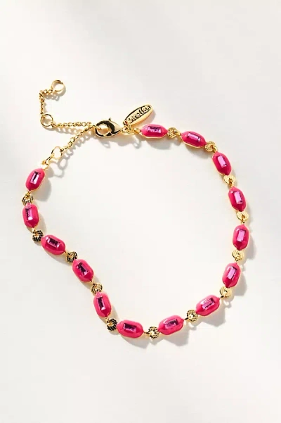 By Anthropologie Linked Crystal Bracelet In Pink