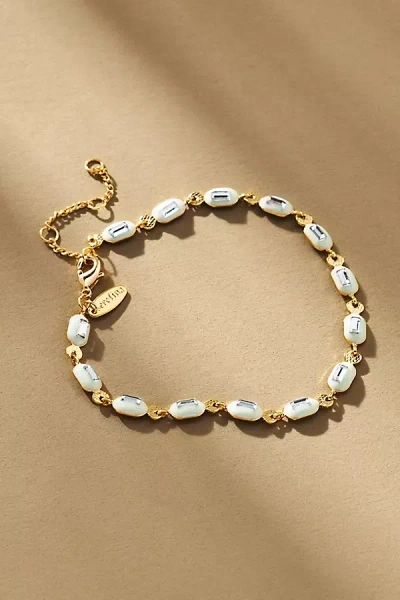 By Anthropologie Linked Crystal Bracelet In White