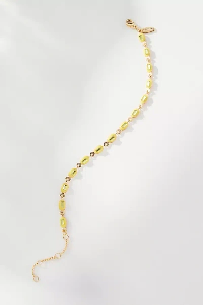 By Anthropologie Linked Crystal Bracelet In Yellow
