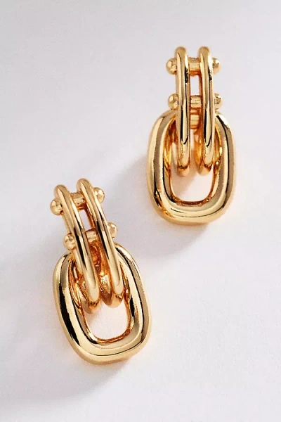 By Anthropologie Linked Metal Earrings In Gold
