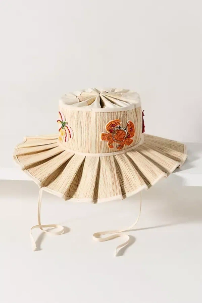 By Anthropologie Lobster Party Bucket Hat In Metallic
