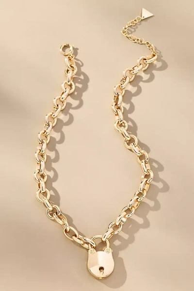 By Anthropologie Lock Pendant Necklace In Gold