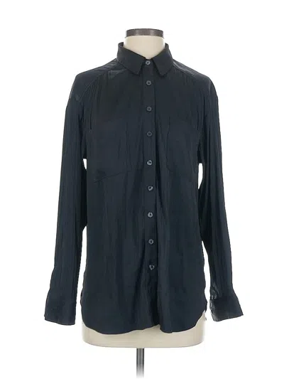 Pre-owned By Anthropologie Long Sleeve Blouse In Black