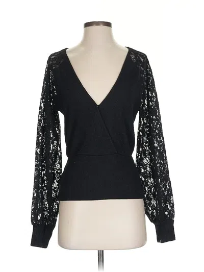 Pre-owned By Anthropologie Long Sleeve Blouse In Black