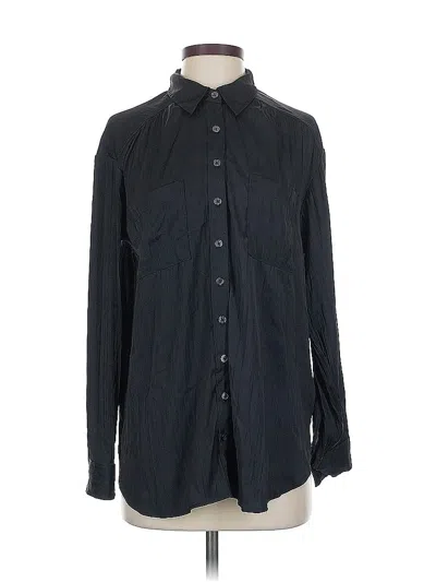 Pre-owned By Anthropologie Long Sleeve Blouse In Black