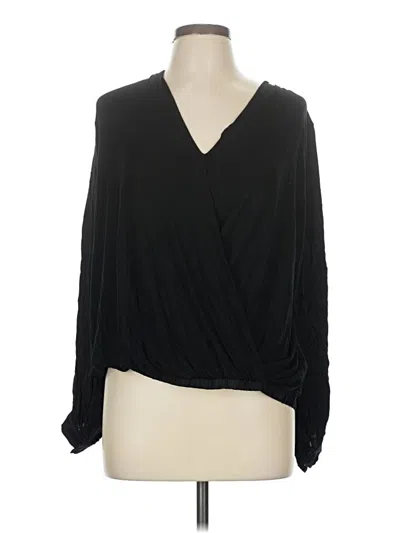 Pre-owned By Anthropologie Long Sleeve Blouse In Black