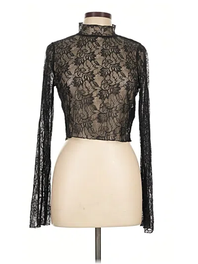 Pre-owned By Anthropologie Long Sleeve Blouse In Black