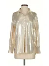 By Anthropologie Long Sleeve Blouse In Gold