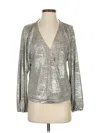 By Anthropologie Long Sleeve Blouse In Gray