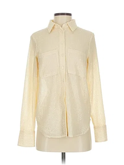 Pre-owned By Anthropologie Long Sleeve Blouse In Ivory