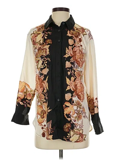 Pre-owned By Anthropologie Long Sleeve Blouse In Ivory