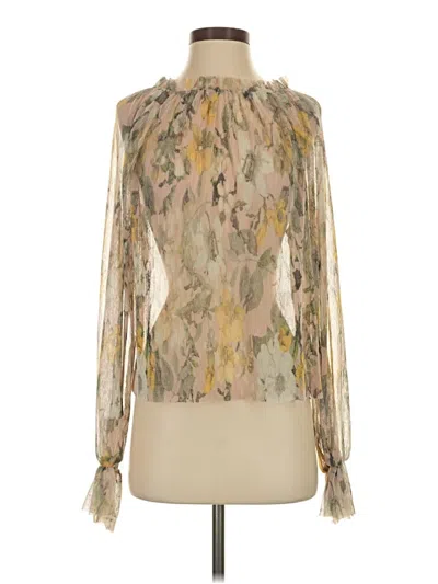 Pre-owned By Anthropologie Long Sleeve Blouse In Ivory
