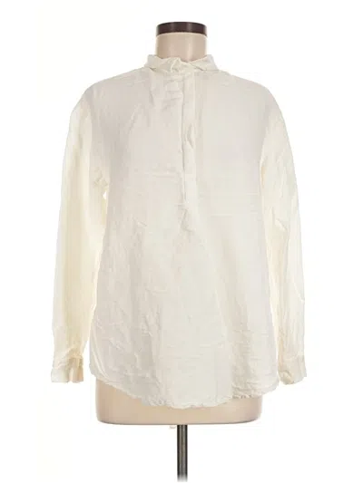 Pre-owned By Anthropologie Long Sleeve Blouse In Ivory