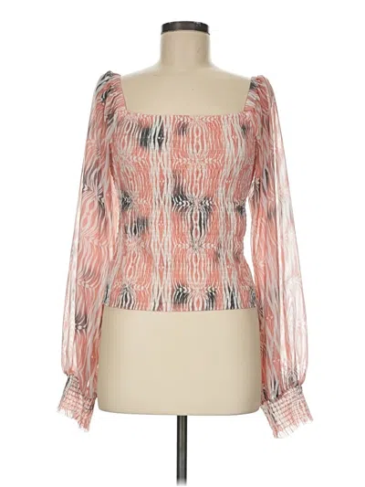 Pre-owned By Anthropologie Long Sleeve Blouse In Orange