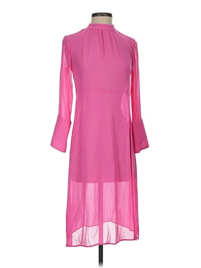 Pre-owned By Anthropologie Long Sleeve Blouse In Pink