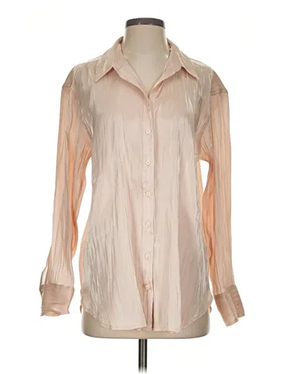 Pre-owned By Anthropologie Long Sleeve Blouse In Tan
