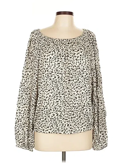 Pre-owned By Anthropologie Long Sleeve Blouse In White