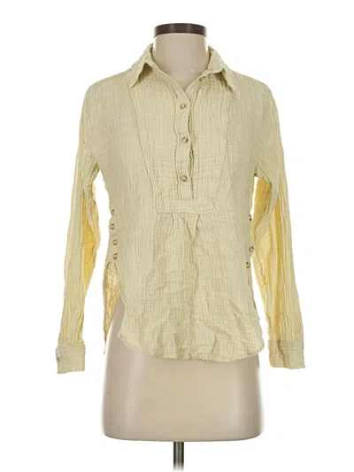Pre-owned By Anthropologie Long Sleeve Blouse In Yellow