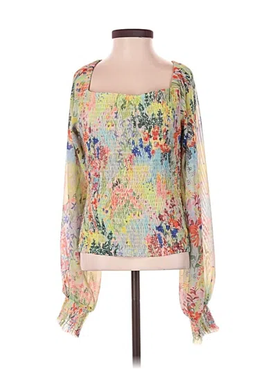 Pre-owned By Anthropologie Long Sleeve Blouse In Yellow