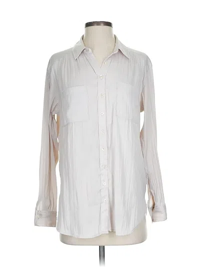 Pre-owned By Anthropologie Long Sleeve Button Down Shirt In White