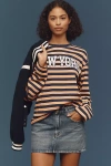 By Anthropologie Long-sleeve Stripe City Top In Multi