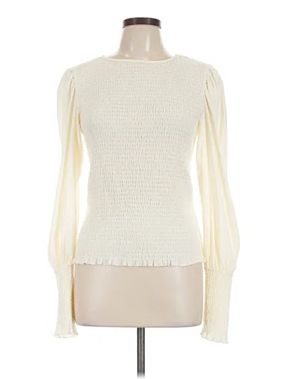 Pre-owned By Anthropologie Long Sleeve T-shirt In Ivory