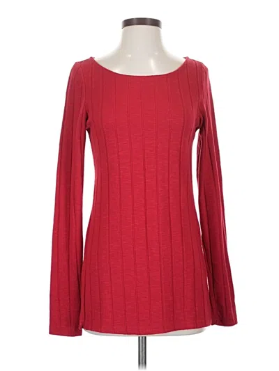 Pre-owned By Anthropologie Long Sleeve T-shirt In Red