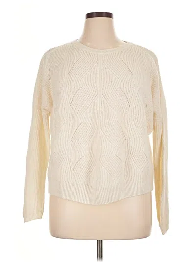 Pre-owned By Anthropologie Long Sleeve T-shirt In White