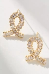 By Anthropologie Loop Crystal Post Earrings In Transparent
