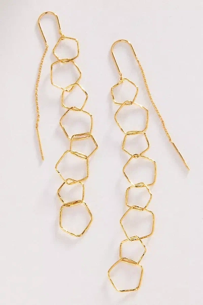 By Anthropologie Looped Threader Earrings In Gold