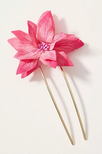 By Anthropologie Lotus Hair Pin In Pink
