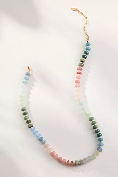 By Anthropologie Loverly Grey X Anthropologie Rainbow Stone Necklace In Multicolor