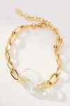 By Anthropologie Lucite Charm Link Bracelet
