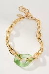 By Anthropologie Lucite Charm Link Bracelet