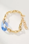 By Anthropologie Lucite Charm Link Bracelet