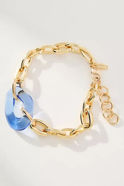 By Anthropologie Lucite Charm Link Bracelet