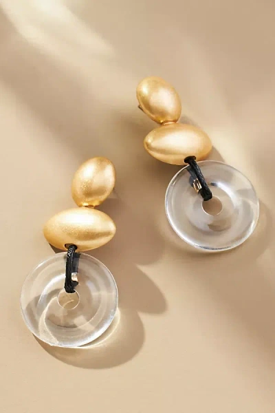 By Anthropologie Lucite Drop Earrings In Gold