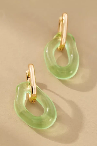 By Anthropologie Lucite Huggie Hoop Earrings