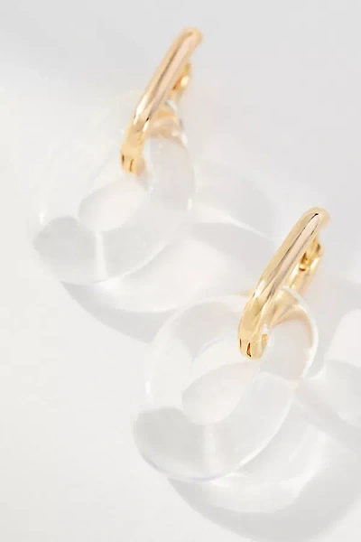 By Anthropologie Lucite Huggie Hoop Earrings