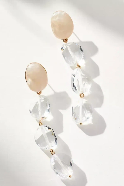 By Anthropologie Lucite Linear Drop Earrings In Clear