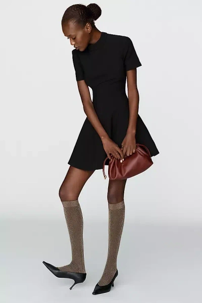 By Anthropologie Lurex Knee High Socks In Brown