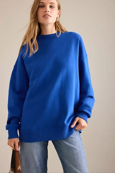 By Anthropologie Luxe Sweatshirt In Blue
