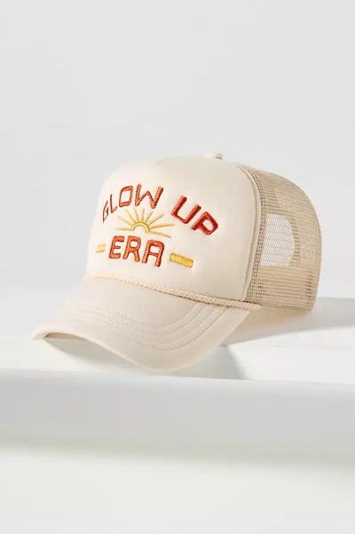 By Anthropologie Main Character Energy Trucker Hat In Beige