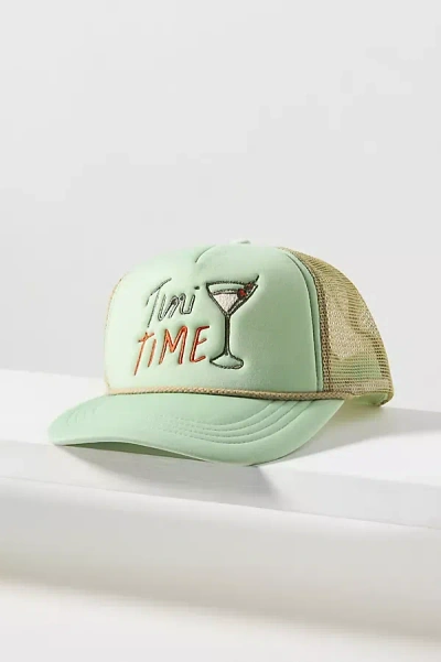 By Anthropologie Main Character Energy Trucker Hat In Green
