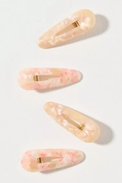 By Anthropologie Marbled Hair Clips, Set Of 4 In Multi