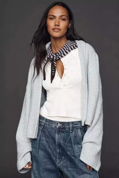 By Anthropologie Mariel Open-front Cardigan Sweater In Blue