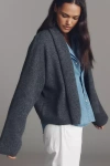 By Anthropologie Mariel Open-front Cardigan Sweater In Gray