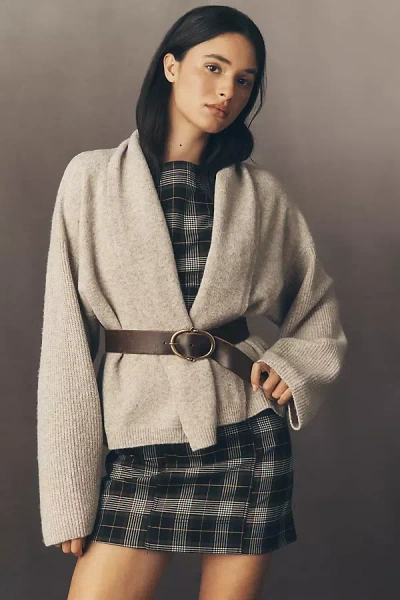 By Anthropologie Mariel Open-front Cardigan Sweater In Neutral